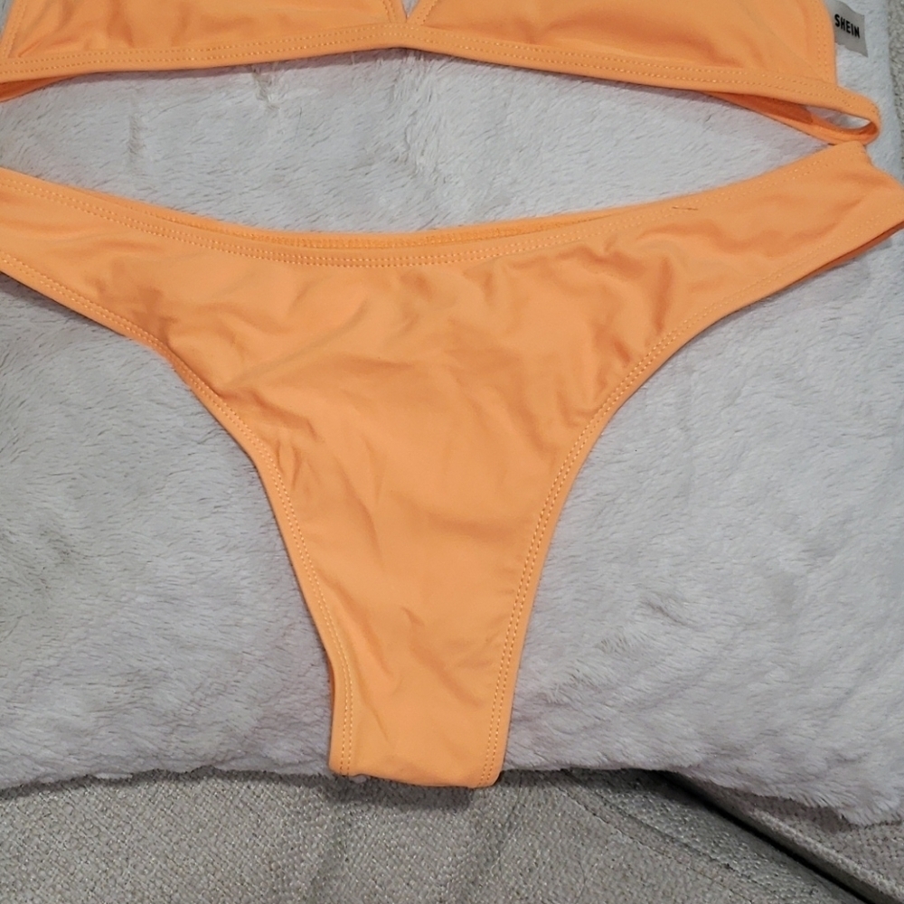 Shein orange two piece swimsuit large - Picture 5 of 15
